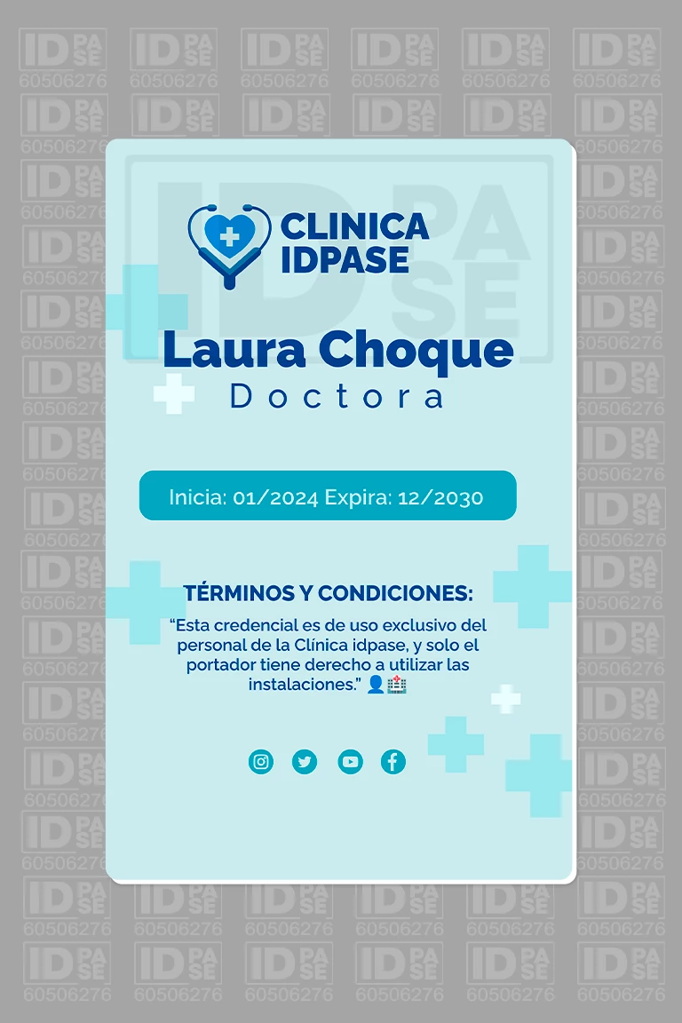 Credenciales PVC para Centros de Salud (Higiene y Resistencia)